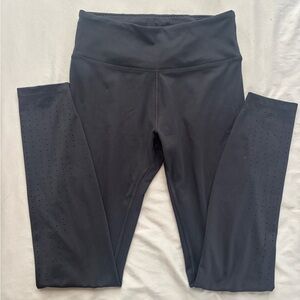 Victoria's Secret Black High-Rise Perforated Bike Shorts